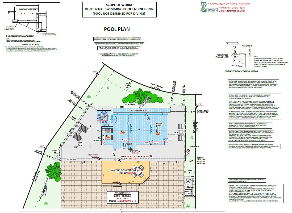 Pool plan schematic