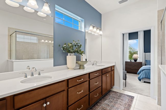 Lilac, Pangea Park, Viera Builders, primary bathroom