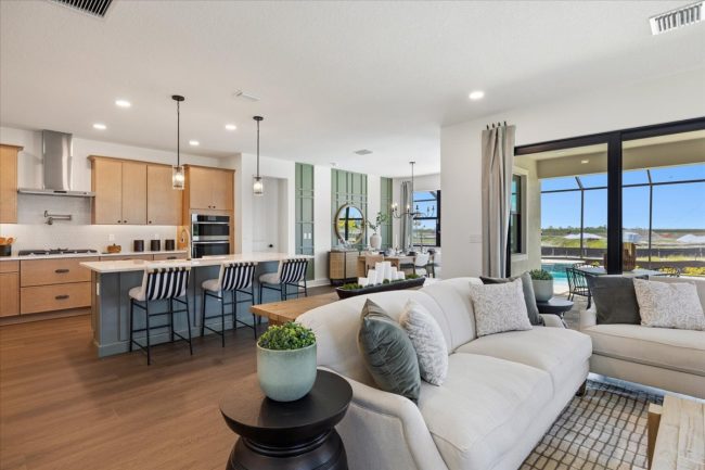 Viera Builders, Hailey, interior, great room and kitchen