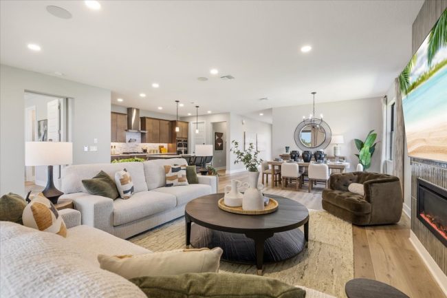 Atlin Cove, Crystal, Viera Builders, interior, great room and kitchen